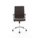 Ezra Executive Brown Leather Chair With Glides KCUP1693