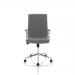 Ezra Executive Grey Leather Chair With Glides KCUP1694