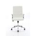 Ezra Executive White Leather Chair With Glides KCUP1695