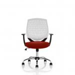 Dura With Arms White Back Bespoke Colour Seat Ginseng Chilli KCUP1701