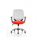 Dura With Arms White Back Bespoke Colour Seat Tabasco Orange KCUP1703