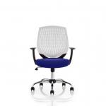 Dura With Arms White Back Bespoke Colour Seat Stevia Blue KCUP1705