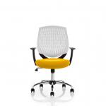 Dura With Arms White Back Bespoke Colour Seat Senna Yellow KCUP1706