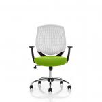 Dura With Arms White Back Bespoke Colour Seat Myrrh Green KCUP1707