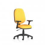 Eclipse Plus I Lever Task Operator Chair Bespoke Colour Senna Yellow With Height Adjustable And Folding Arms KCUP1712