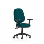 Eclipse Plus II Lever Task Operator Chair Bespoke Colour Maringa Teal With Height Adjustable And Folding Arms KCUP1726