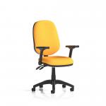 Eclipse Plus II Lever Task Operator Chair Bespoke Colour Senna Yellow With Height Adjustable And Folding Arms KCUP1728