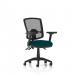 Eclipse Plus III Lever Task Operator Chair Deluxe Mesh Back With Bespoke Colour Seat In Maringa Teal with Height Adjustable and Folding Arms KCUP1782
