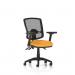 Eclipse Plus III Lever Task Operator Chair Deluxe Mesh Back With Height Adjustable And Folding Arms Bespoke Colour Seat Senna Yellow KCUP1784