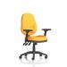 Eclipse Plus XL Lever Task Operator Chair Bespoke Colour Senna Yellow with Height Adjustable and Folding Arms KCUP1792