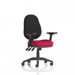 Eclipse Plus XL Lever Task Operator Chair Bespoke Colour Seat Bergamot Cherry with Height Adjustable and Folding Arms KCUP1796