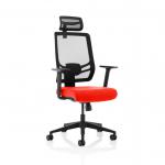 Ergo Twist Mesh Back With Height Adjustable Arms With Headrest Bespoke Colour Seat Tabasco Orange KCUP1887