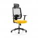 Ergo Twist Mesh Back With Height Adjustable Arms With Headrest Bespoke Colour Seat Senna Yellow KCUP1888