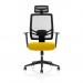 Ergo Twist Mesh Back With Height Adjustable Arms With Headrest Bespoke Colour Seat Senna Yellow KCUP1888