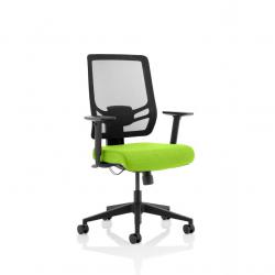 Ergo Twist Mesh Back Ergonomic Task Operator Office Chair With Height Adjustable Arms Bespoke Colour Seat Myrrh Green KCUP1893