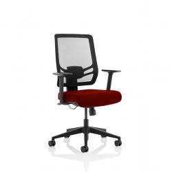 Ergo Twist Mesh Back Ergonomic Task Operator Office Chair With Height Adjustable Arms Bespoke Colour Seat Ginseng Chilli KCUP1897