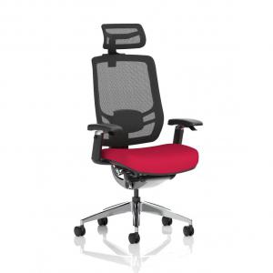 Ergo Click Mesh Back With Headrest Bespoke Colour Seat Bergamot Cherry