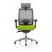 Ergo Click Mesh Back With Headrest Bespoke Colour Seat Myrrh Green KCUP1929