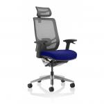 Ergo Click Mesh Back With Headrest Bespoke Colour Seat Stevia Blue KCUP1930