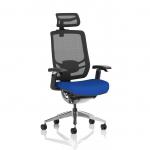 Ergo Click Mesh Back With Headrest Bespoke Colour Seat Stevia Blue KCUP1930