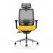 Ergo Click Mesh Back With Headrest Bespoke Colour Seat Senna Yellow KCUP1932