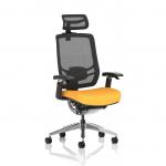 Ergo Click Mesh Back With Headrest Bespoke Colour Seat Senna Yellow KCUP1932