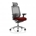 Ergo Click Bespoke Fabric Seat Ginseng Chilli Black Mesh Back with Headrest KCUP1933