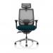 Ergo Click Mesh Back With Headrest Bespoke Colour Seat Maringa Teal KCUP1934