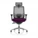 Ergo Click Bespoke Fabric Seat Tansy Purple Black Mesh Back with Headrest KCUP1935