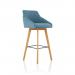 Carmen Wooden Leg High Stool Bespoke Quench Fabric KCUP1949