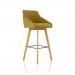 Carmen Wooden Leg High Stool Bespoke Spark Fabric KCUP1950