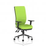 Chiro High Back With Height Adjustable And Folding Arms Bespoke Colour Back And Seat Myrrh Green KCUP1955