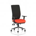 Chiro High Back With Height Adjustable And Folding Arms Bespoke Colour Seat Tabasco Orange KCUP1966