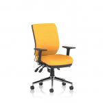 Chiro Medium Back With Height Adjustable And Folding Arms Bespoke Colour Back and Seat Senna Yellow KCUP1972