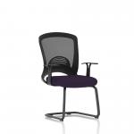 Astro Visitor Bespoke Fabric Seat Tansy Purple Cantilever Leg Mesh Chair KCUP2015