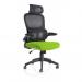 Iris Task Operator Black Mesh Back Bespoke Colour Seat Myrrh Green KCUP2033