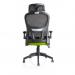 Iris Task Operator Black Mesh Back Bespoke Colour Seat Myrrh Green KCUP2033