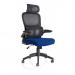 Iris Task Operator Black Mesh Back Bespoke Colour Seat Stevia Blue KCUP2034