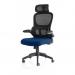 Iris Task Operator Black Mesh Back Bespoke Colour Seat Stevia Blue KCUP2034