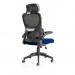 Iris Task Operator Black Mesh Back Bespoke Colour Seat Stevia Blue KCUP2034