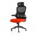 Iris Task Operator Black Mesh Back Bespoke Colour Seat Tabasco Orange KCUP2035