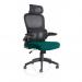 Iris Task Operator Black Mesh Back Bespoke Colour Seat Maringa Teal KCUP2038