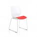 Florence Sled White Frame Visitor Chair Bespoke Colour Bergamot Cherry KCUP2041