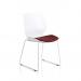 Florence Sled White Frame Visitor Chair Bespoke Colour Ginseng Chilli KCUP2042