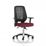 Relay Task Operator Chair Bespoke Colour Black Back Ginseng Chilli With Height Adjustable Arms KCUP2070