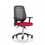 Relay Task Operator Chair Bespoke Colour Silver Back Bergamot Cherry With Height Adjustable Arms KCUP2073
