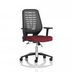 Relay Task Operator Chair Bespoke Colour Silver Back Ginseng Chilli With Height Adjustable Arms KCUP2078