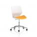 In the image, we see the sleek and modern Dynamic General Desk Chairs Florence 5 Star Task Operator Chair in a vibrant Senna Yellow color. The chair features a comfortable design with a 5-star base and is highly customizable with a range of color options available. Perfect for adding a pop of color to any office space.