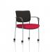 Brunswick Deluxe Black Fabric Back Chrome Frame Bespoke Colour Seat Bergamot Cherry With Arms With Castors KCUP2097