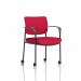 Brunswick Deluxe Black Frame Bespoke Colour Back And Seat Bergamot Cherry With Arms With Castors KCUP2105